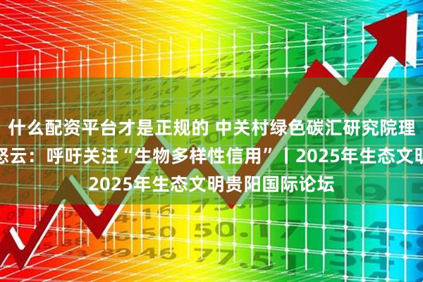 什么配资平台才是正规的 中关村绿色碳汇研究院理事长兼院长李怒云：呼吁关注“生物多样性信用”丨2025年生态文明贵阳国际论坛
